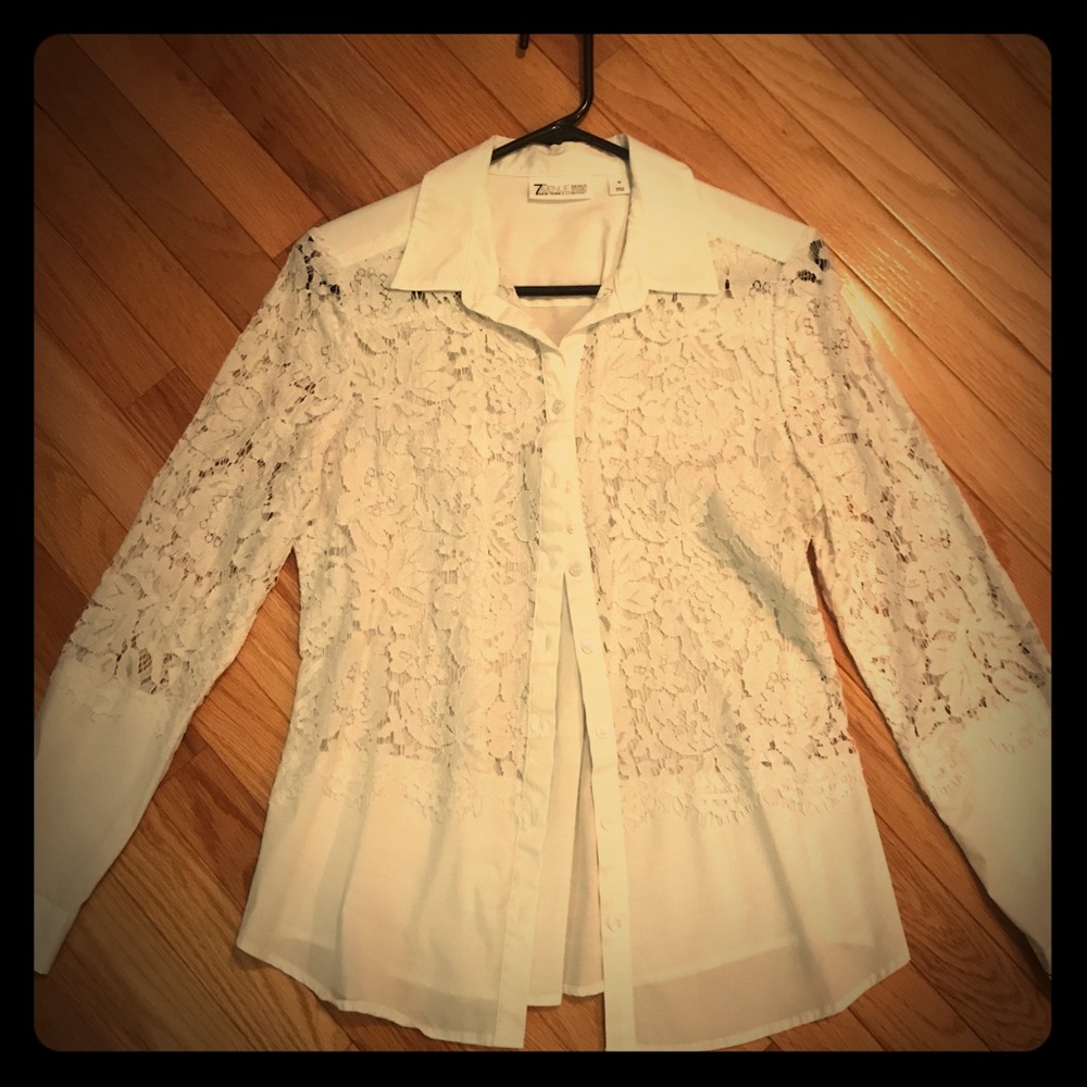 White Lacey Blouse